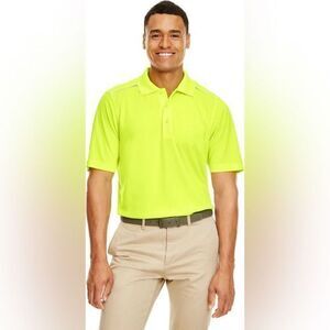 Core 365 Men's Radiant Performance Piqué Polo with Reflective Piping